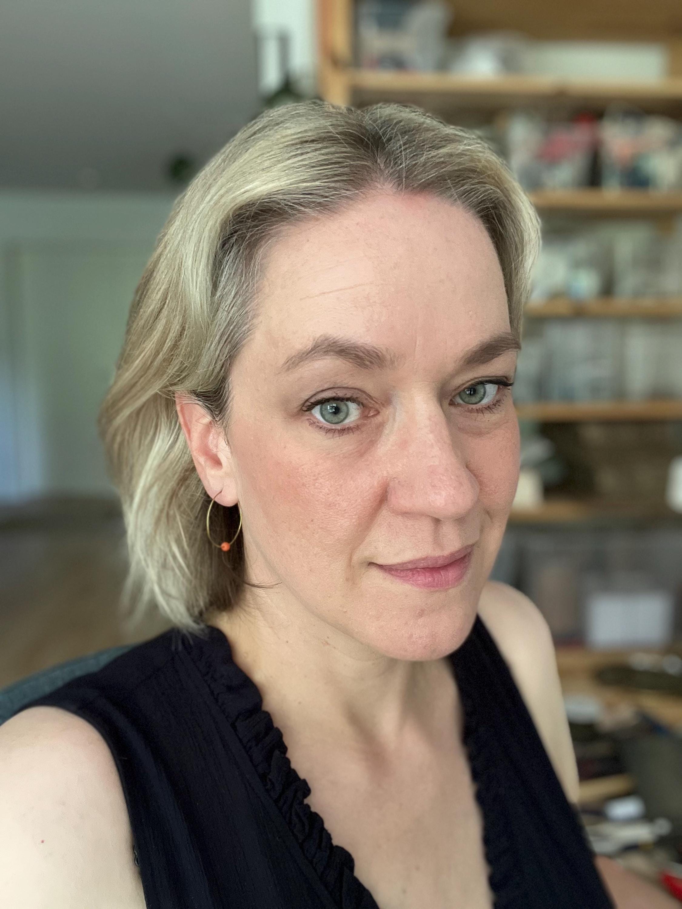 Dainty Creoles with Vintage Coral, Skinny Hoop Earrings with Repurposed Orange Gemstone Bead